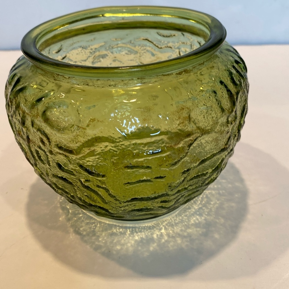 Vintage 1960s E. O. Brody Co. Cleveland Ohio USA Avocado Green Pedestal Vase